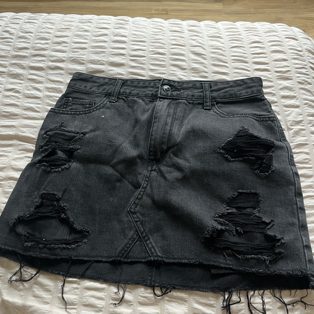 Hollister Black Cut Out Mini Skirt